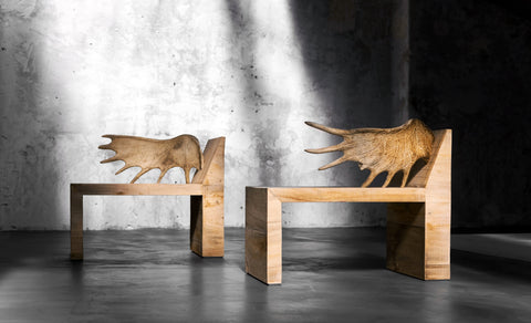 RICK OWENS - TOMB STAG CHAIR ELM