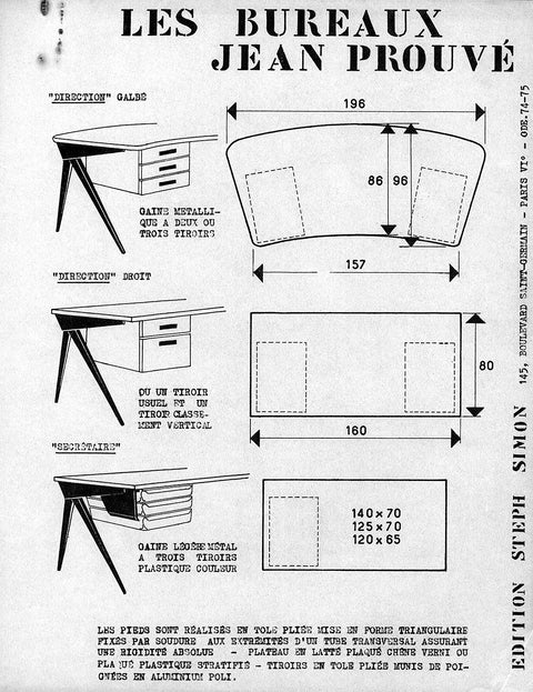 JEAN PROUVÉ - COMPASS DIRECTION DESK