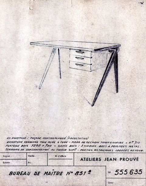 JEAN PROUVÉ - COMPASS DIRECTION DESK